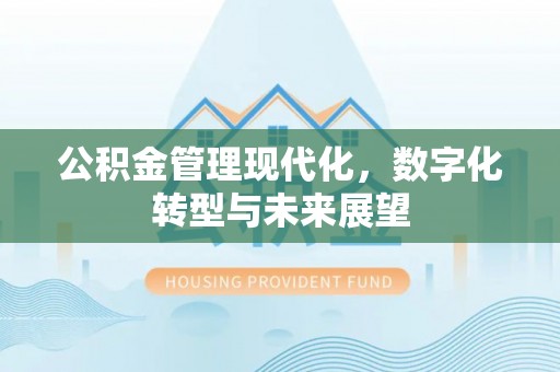 猇亭公积金管理现代化，数字化转型与未来展望
