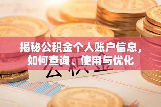 猇亭揭秘公积金个人账户信息，如何查询、使用与优化