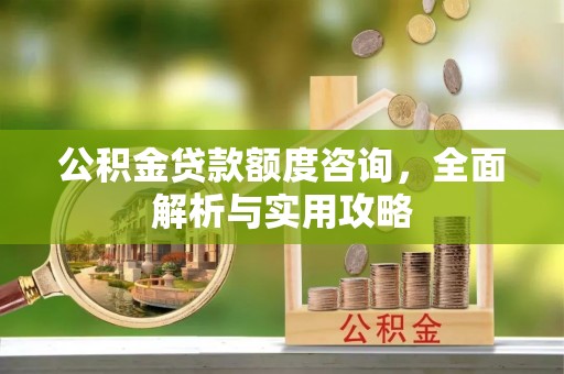 猇亭公积金贷款额度咨询，全面解析与实用攻略