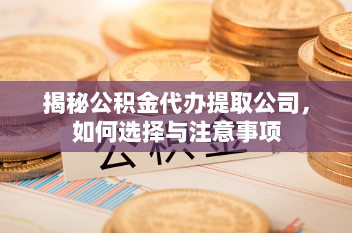 猇亭揭秘公积金代办提取公司，如何选择与注意事项